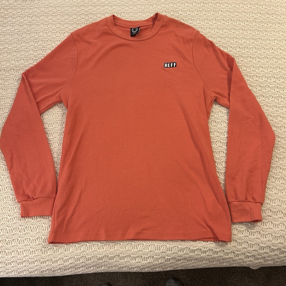 Neff‎ Large Coral Mens Long John Style Long Sleeve Sweatshirt Embroidered Logo